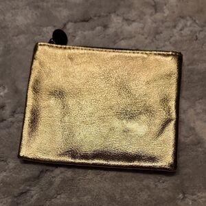 Ipsy Gold and Black Makeup Zipper Pouch